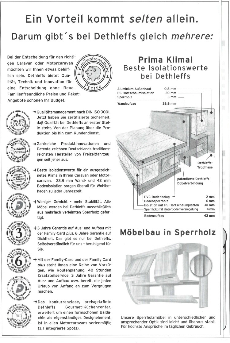 Dethleffs 1999 Motorcaravans Preisliste (2)