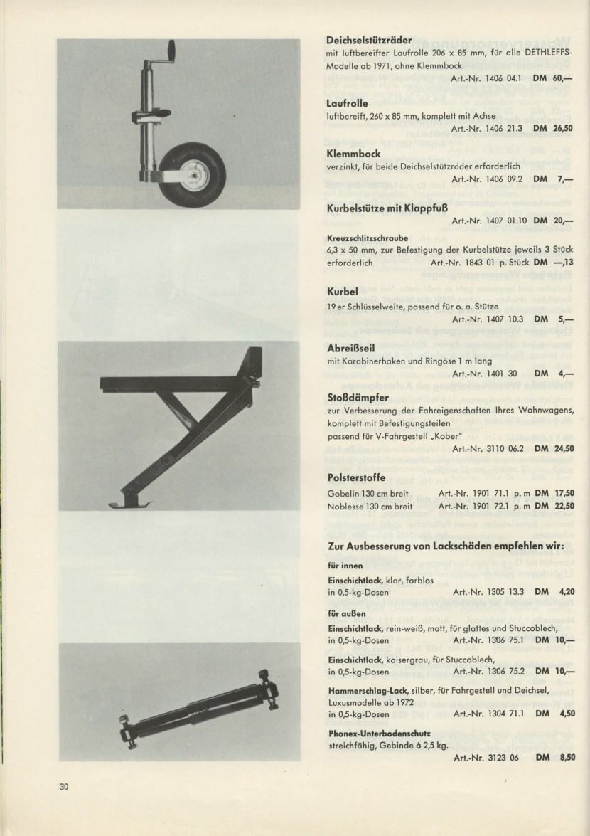 Dethleffs Zubehr 1972 30