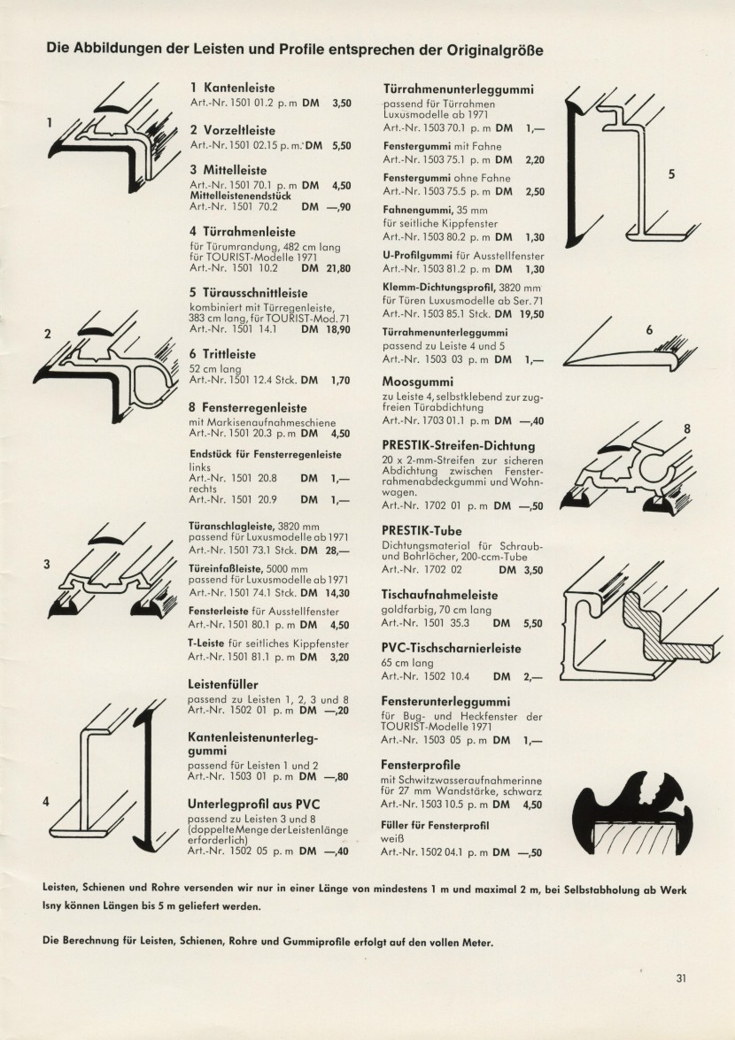 Dethleffs Zubehr 1972 31