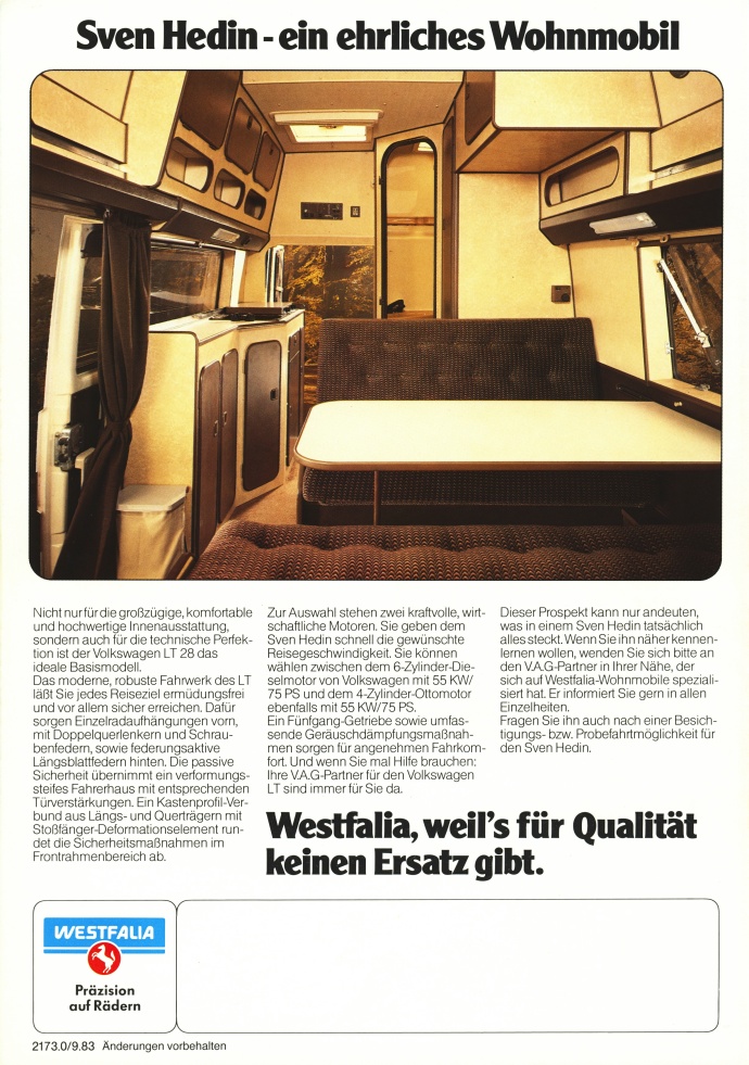 Westfalia 1984 Sven Hedin  09-83 06