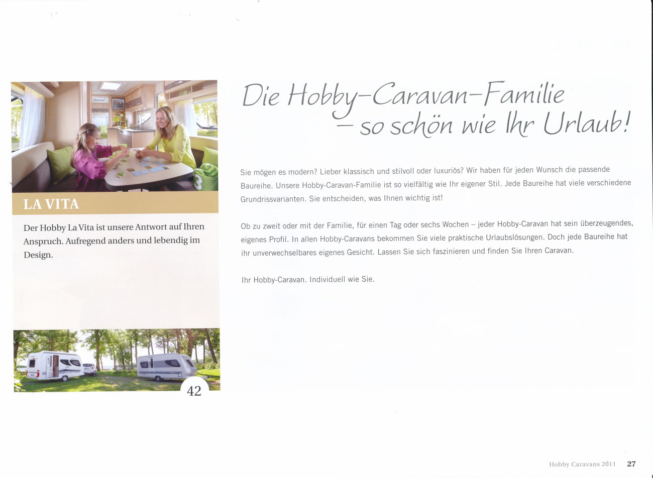 Hobby 2011 Caravan Prospekt 27