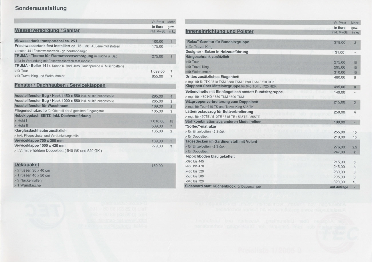 TEC 2005 Preisliste 11