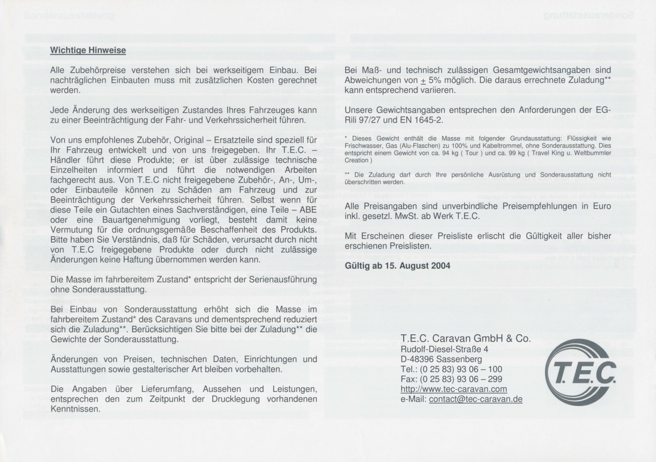 TEC 2005 Preisliste 12